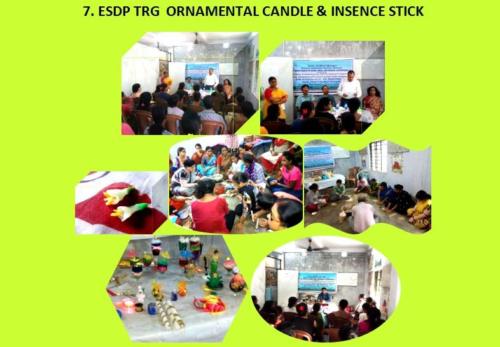 7. ESDP TRG  ORNAMENTAL CANDLE  INSENCE STICK